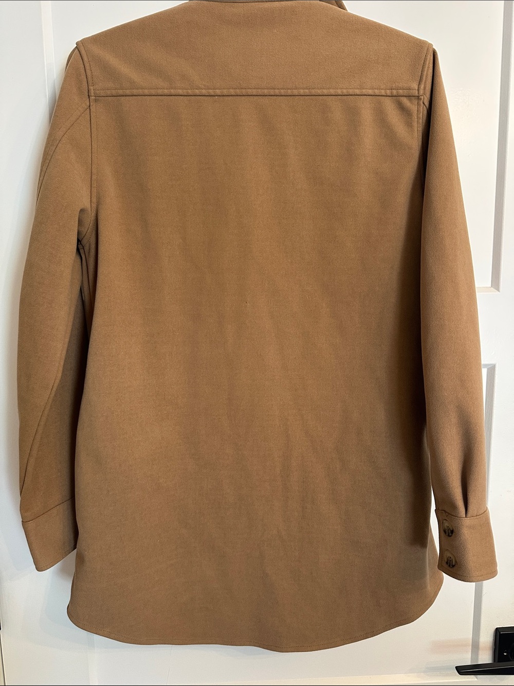 Women's Tan Button-Front Utility Shacket - Picture 3 of 4